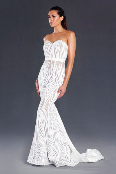 JX039 Gown - White - SHOPJAUS - JAUS