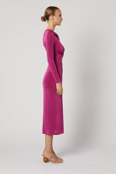 Ithaca Cut Out Dress - Fuchsia - SHOPJAUS - JAUS