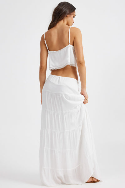 Ophelia Tie Up Cami - White - SHOPJAUS - JAUS