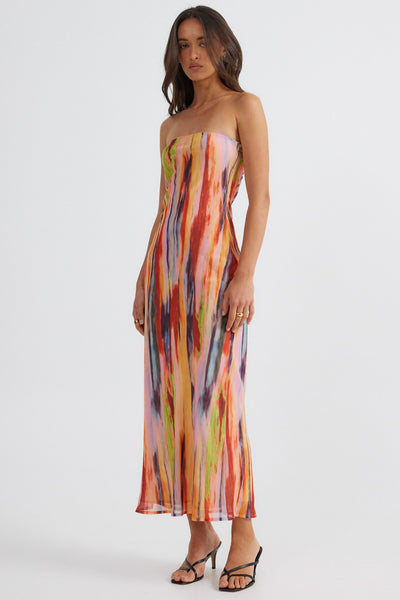 St Barts Strapless Maxi Dress - Print - SHOPJAUS - JAUS