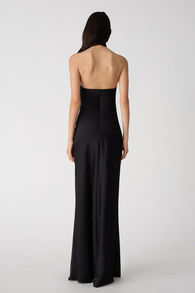 Misha Teresa Satin Gown - Black