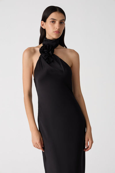 Misha Teresa Satin Gown - Black