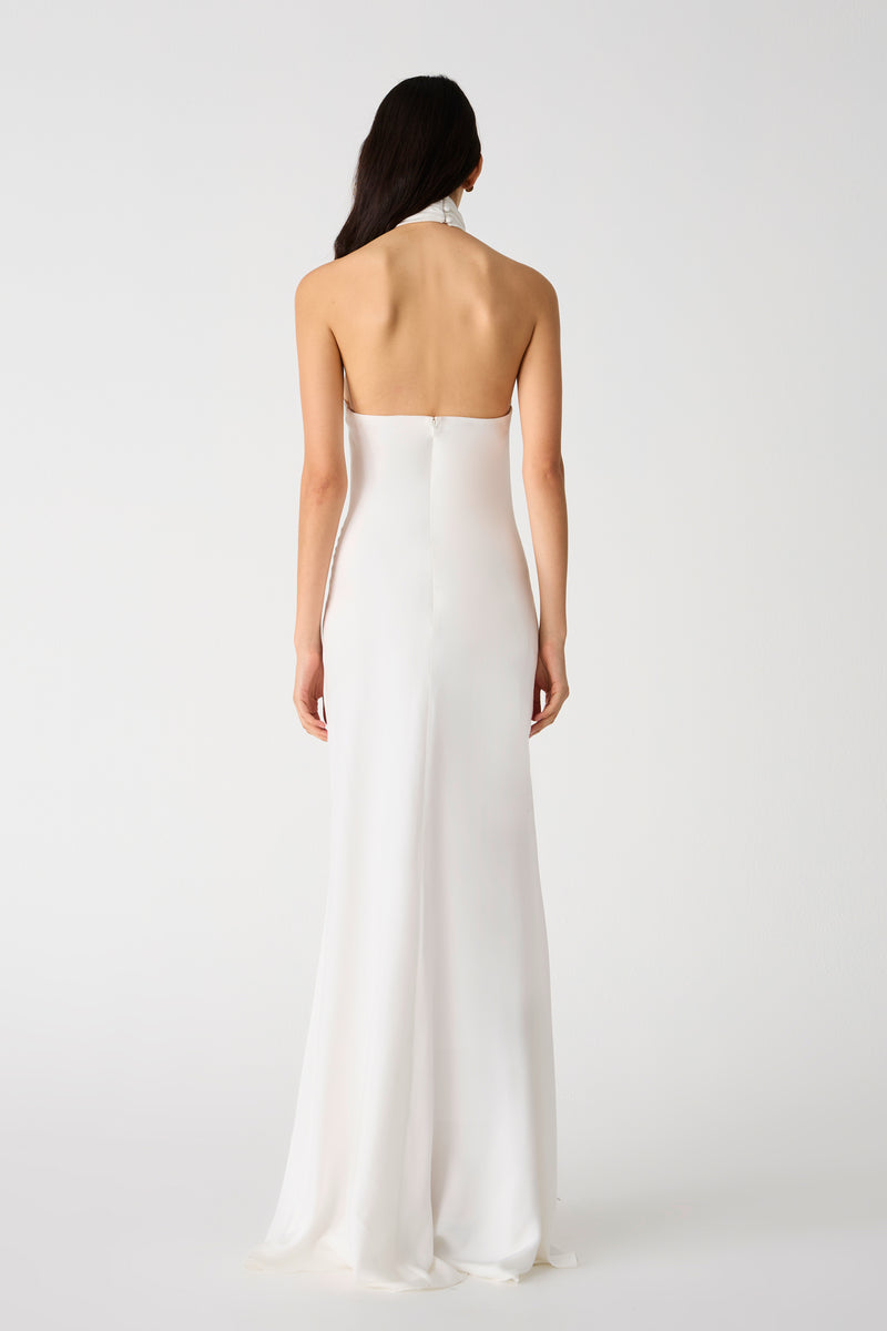 Misha Teresa Satin Gown - Ivory