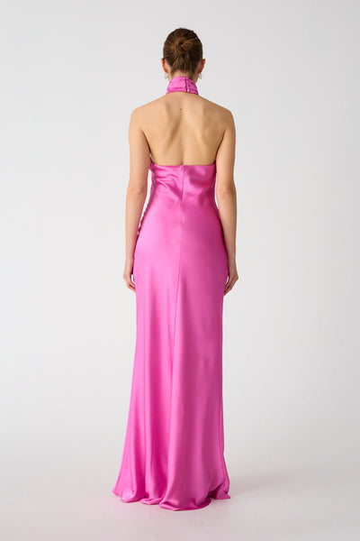 Misha Teresa Satin Gown - Purple Rose