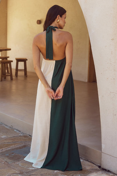 Riviera Maxi Dress - Emerald/Sand - SHOPJAUS - JAUS