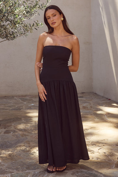 Danika Midi Dress - Black - SHOPJAUS - JAUS