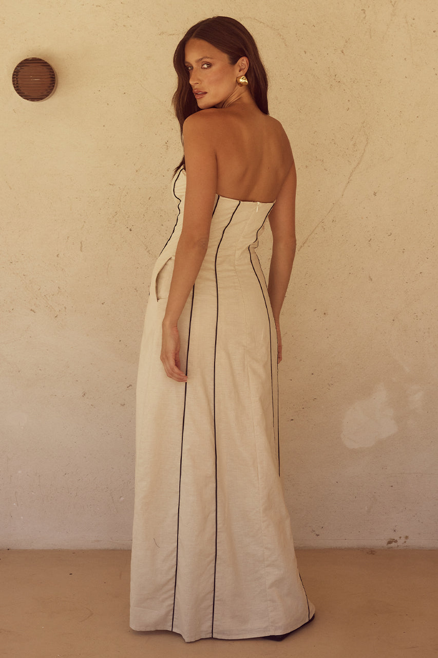 Ravella Maxi Dress - Cream - SHOPJAUS - JAUS