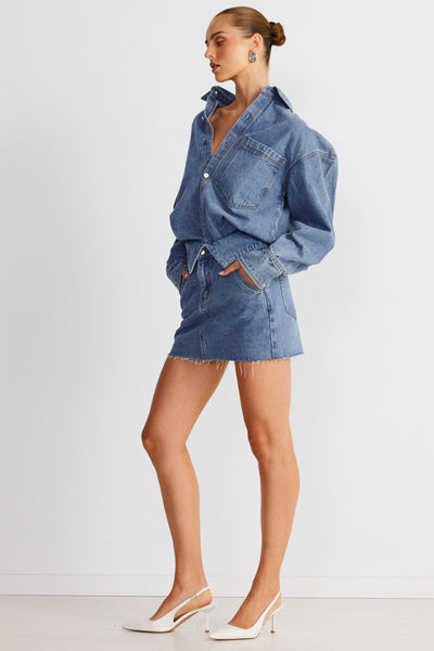 Eve Denim Shirt - Vintage Blue