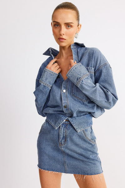 Eve Denim Shirt - Vintage Blue