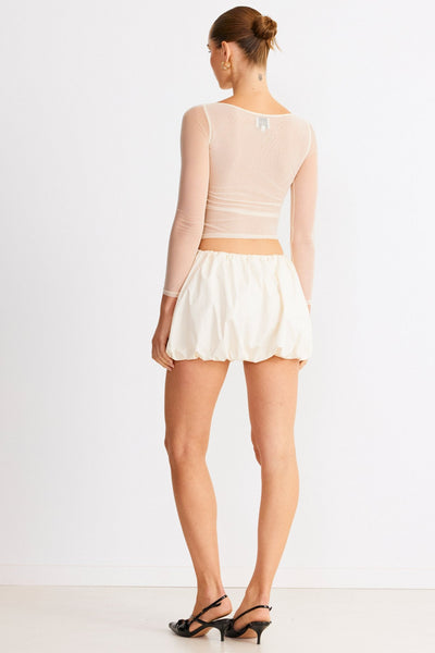 Freja Bubble Skirt - Chalk