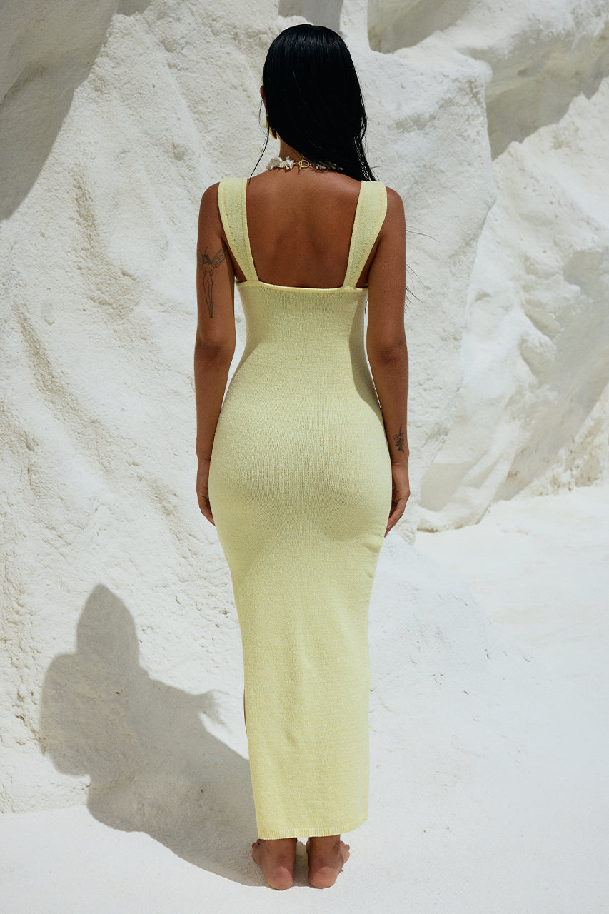 Takiti Midi Dress - Lemon