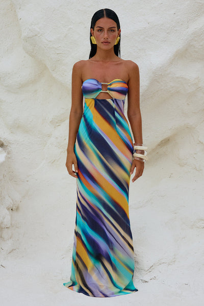 Velza Strapless Dress - Ainsley Print