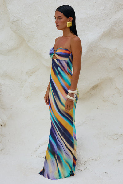 Velza Strapless Dress - Ainsley Print