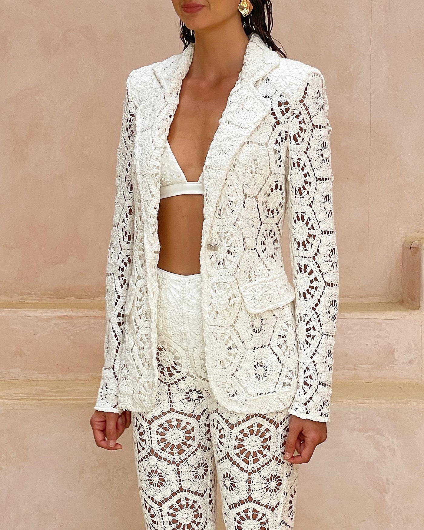 Sardinia Blazer - White - SHOPJAUS - JAUS