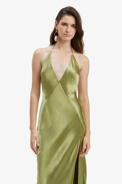 Yve Halter Dress - Khaki