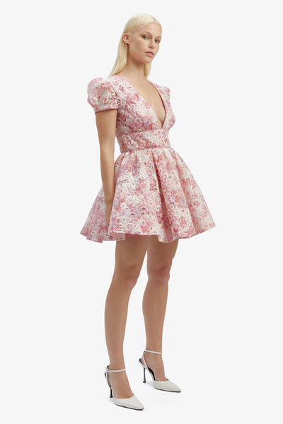 Tamarin Broderie Mini Dress - Pink Floral