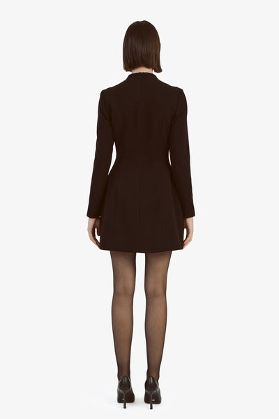 Delphi Long Sleeve Mini Dress - Black