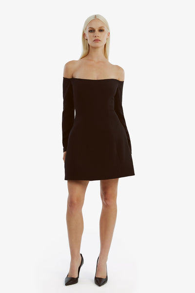 Nadene Hourglass Mini Dress - Black