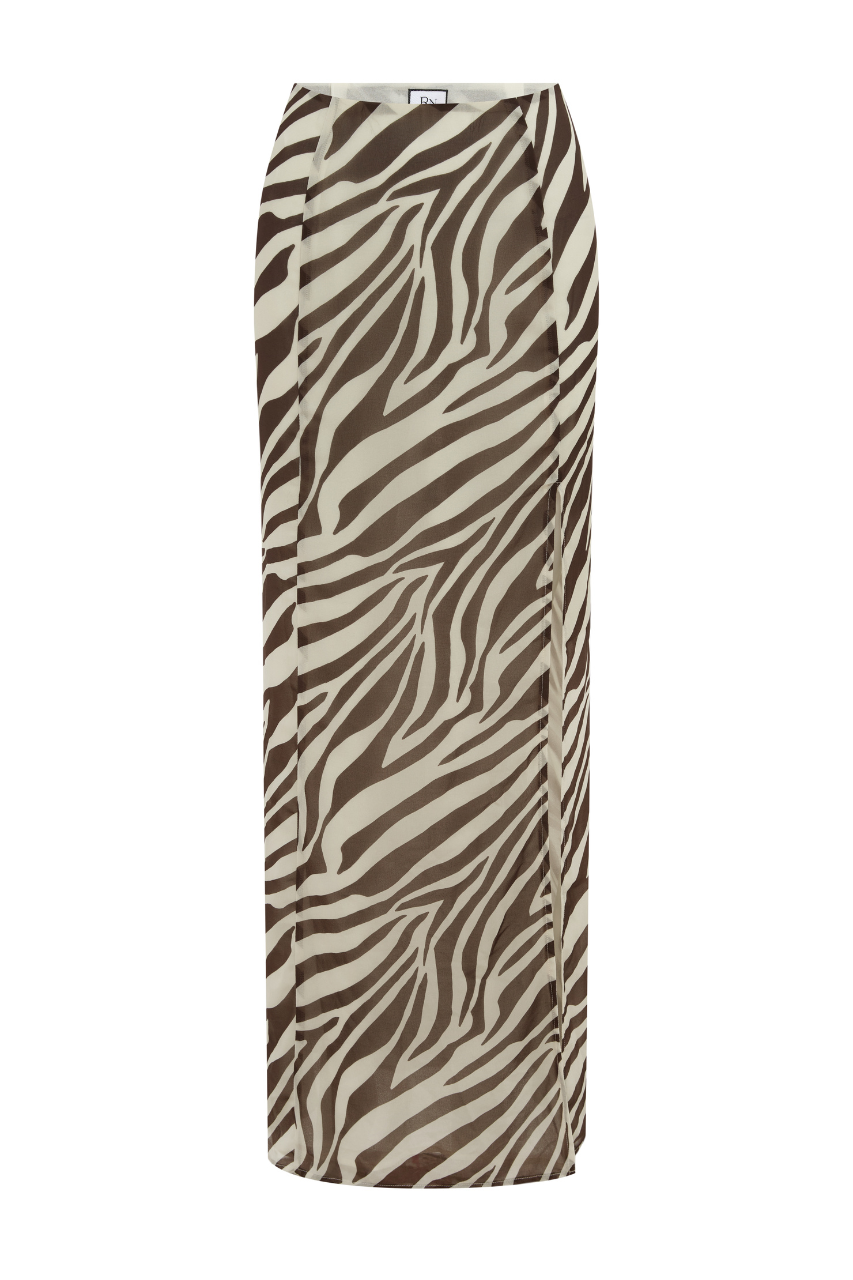 Belini Maxi Skirt - Zebra Chocolate - SHOPJAUS - JAUS