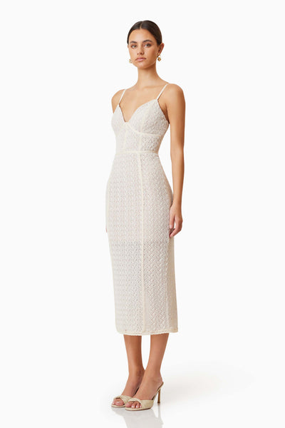 Bella Cocktail Midi Dress - Ivory