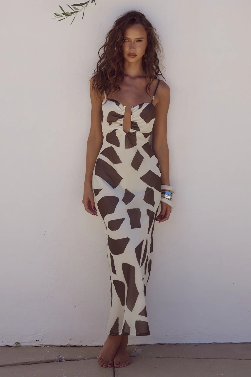 Astoria Midi Dress - Chocolate - SHOPJAUS - JAUS