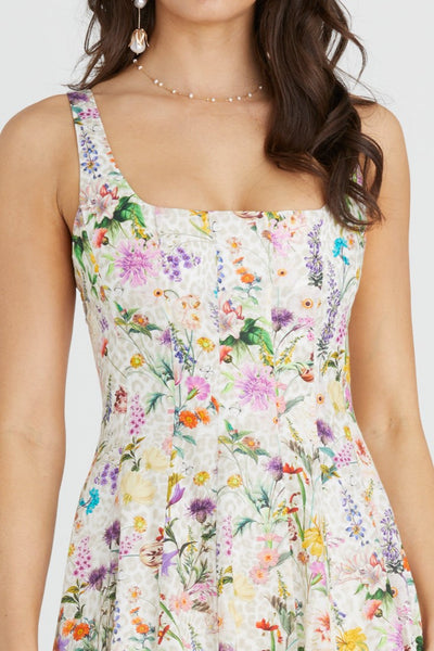 Claudette Dress - Multi Floral - SHOPJAUS - JAUS