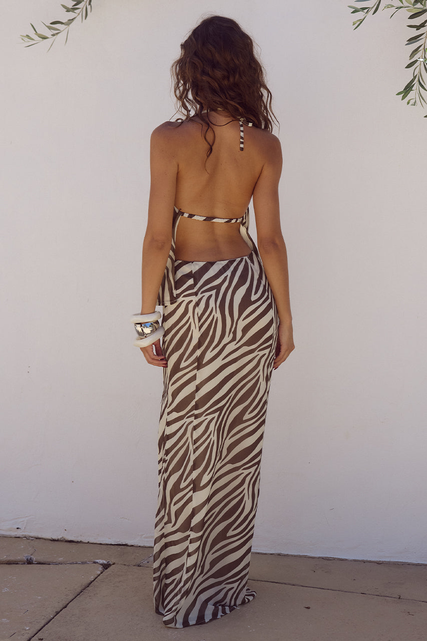 Belini Maxi Skirt - Zebra Chocolate - SHOPJAUS - JAUS