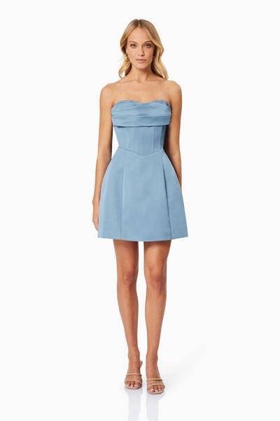 Coralie Cocktail Dress - Steel Blue