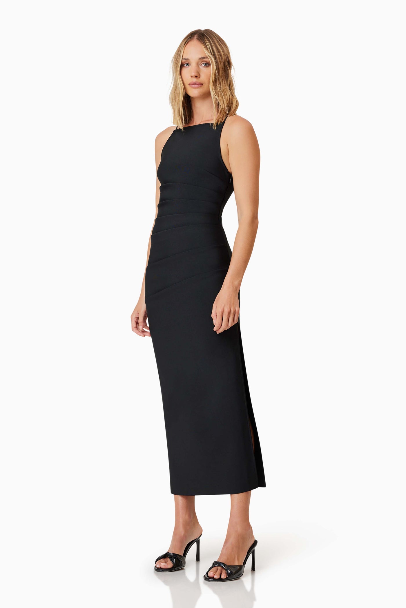 Rose Midi Dress - Black