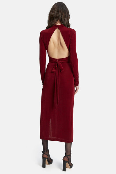 Ellis Knit Maxi Dress - Burgundy - SHOPJAUS - JAUS