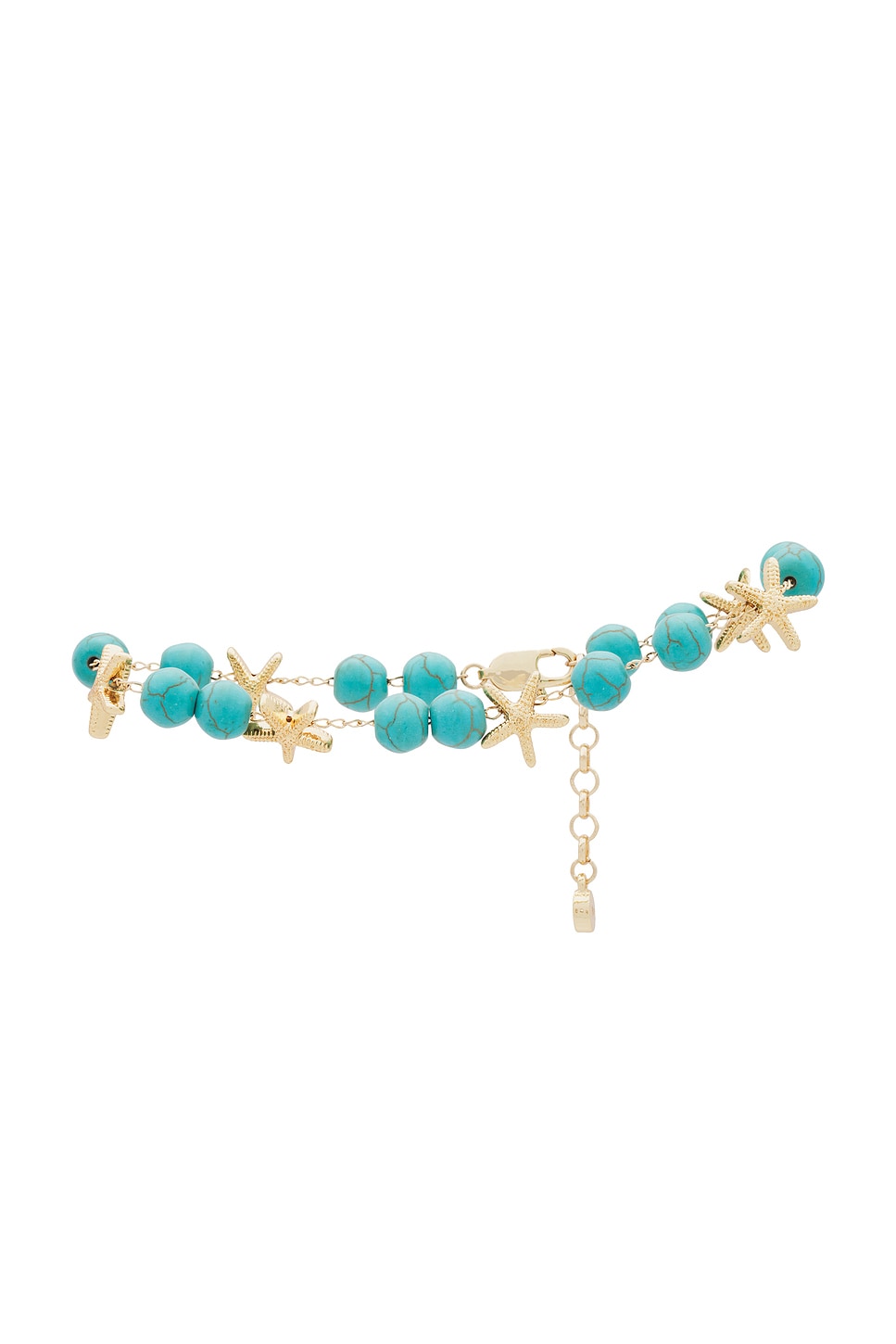 Starfish Beaded Anklet - 18k Gold Plating