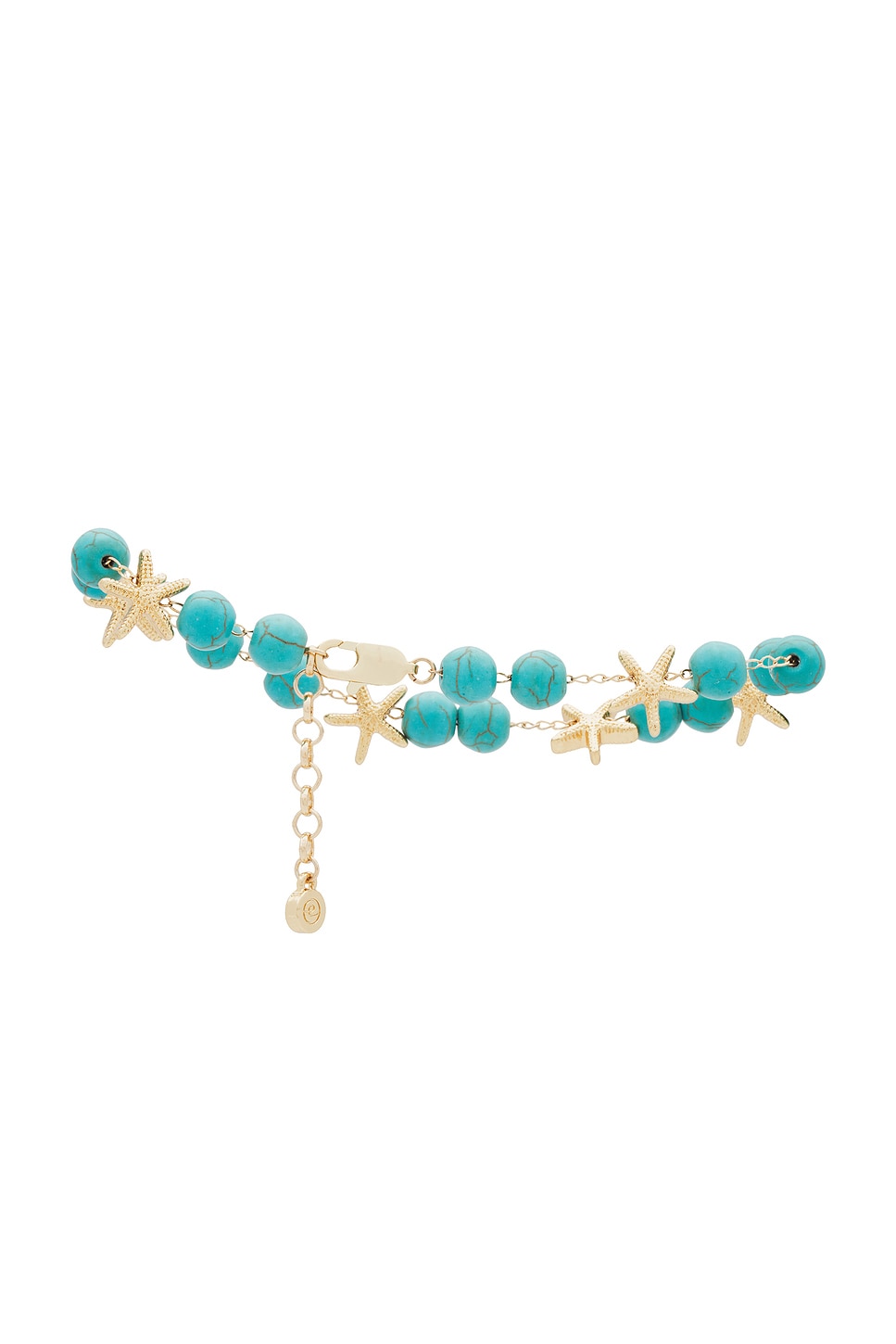 Starfish Beaded Anklet - 18k Gold Plating