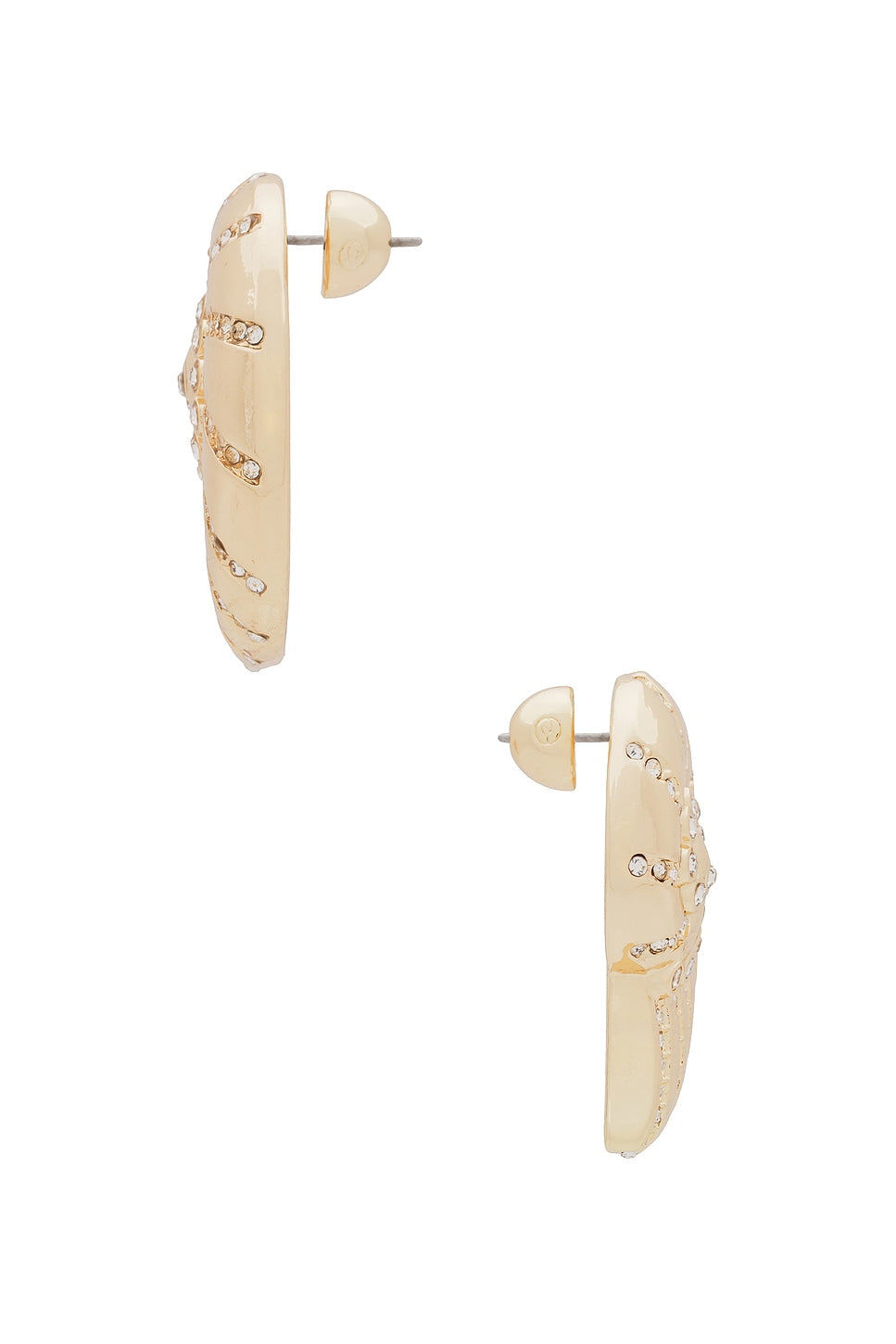 Crystal Shell Earrings - 18k Gold Plated