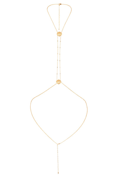 Shell Body Chain - Gold Tone