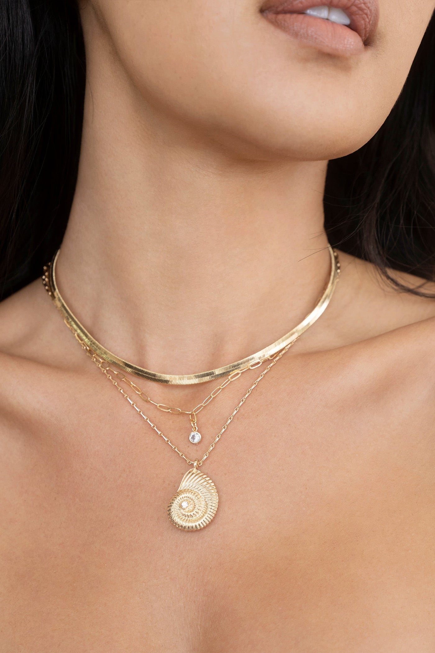 Nautilus Shell Necklace - 18k Gold Plated