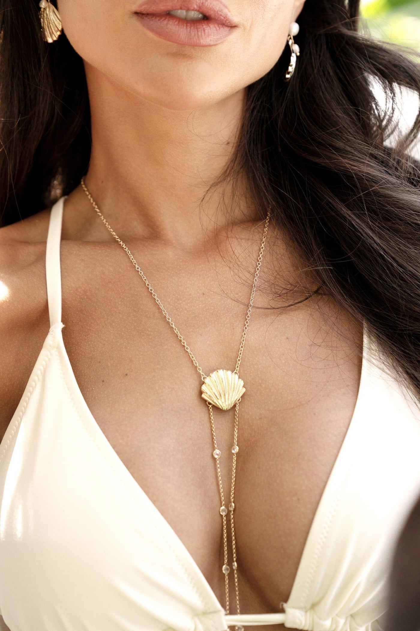 Shell Body Chain - Gold Tone