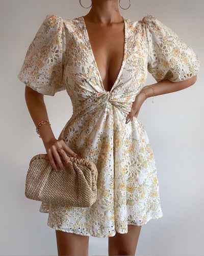 Fion Dress - Yellow Floral (PREORDER) - SHOPJAUS - JAUS