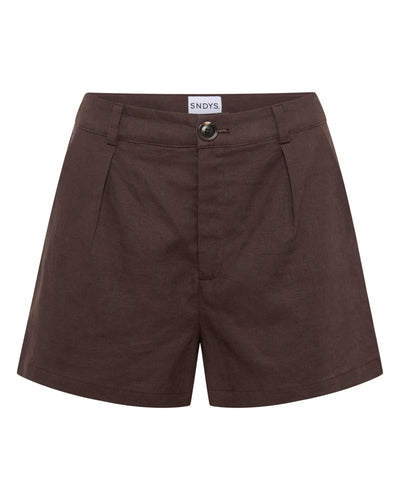 Hale Linen Short - Chocolate