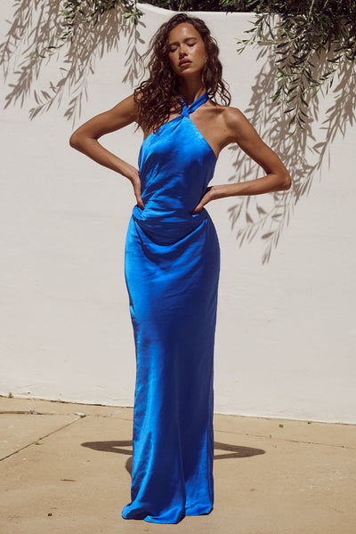 Kelora Maxi Dress - Ramona Blue - SHOPJAUS - JAUS