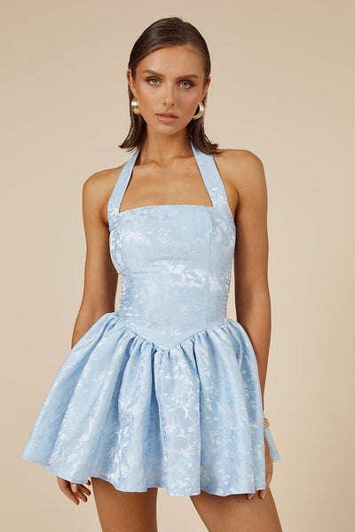 Sabina Mini Dress - Ice Blue