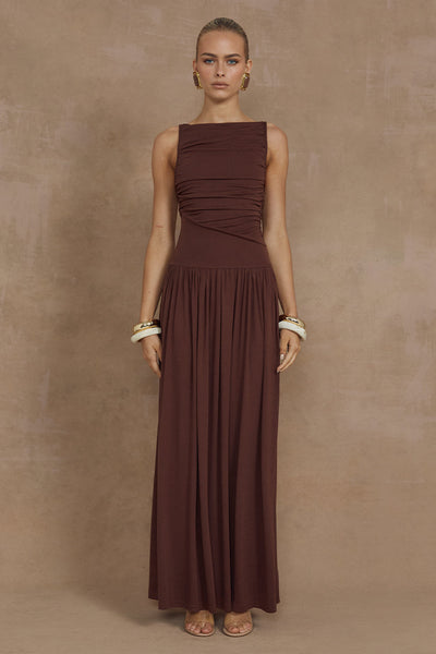 Nalla Maxi Dress - Brown