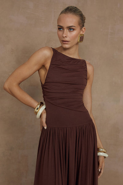 Nalla Maxi Dress - Brown