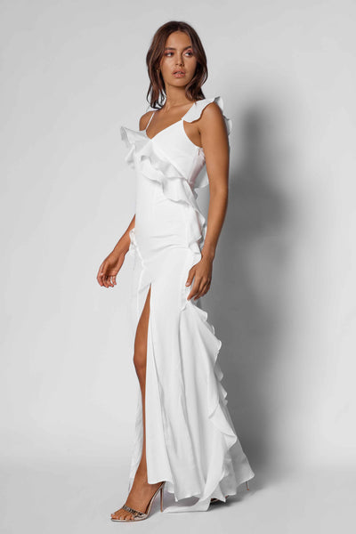 Meagan Dress - White - SHOPJAUS - JAUS