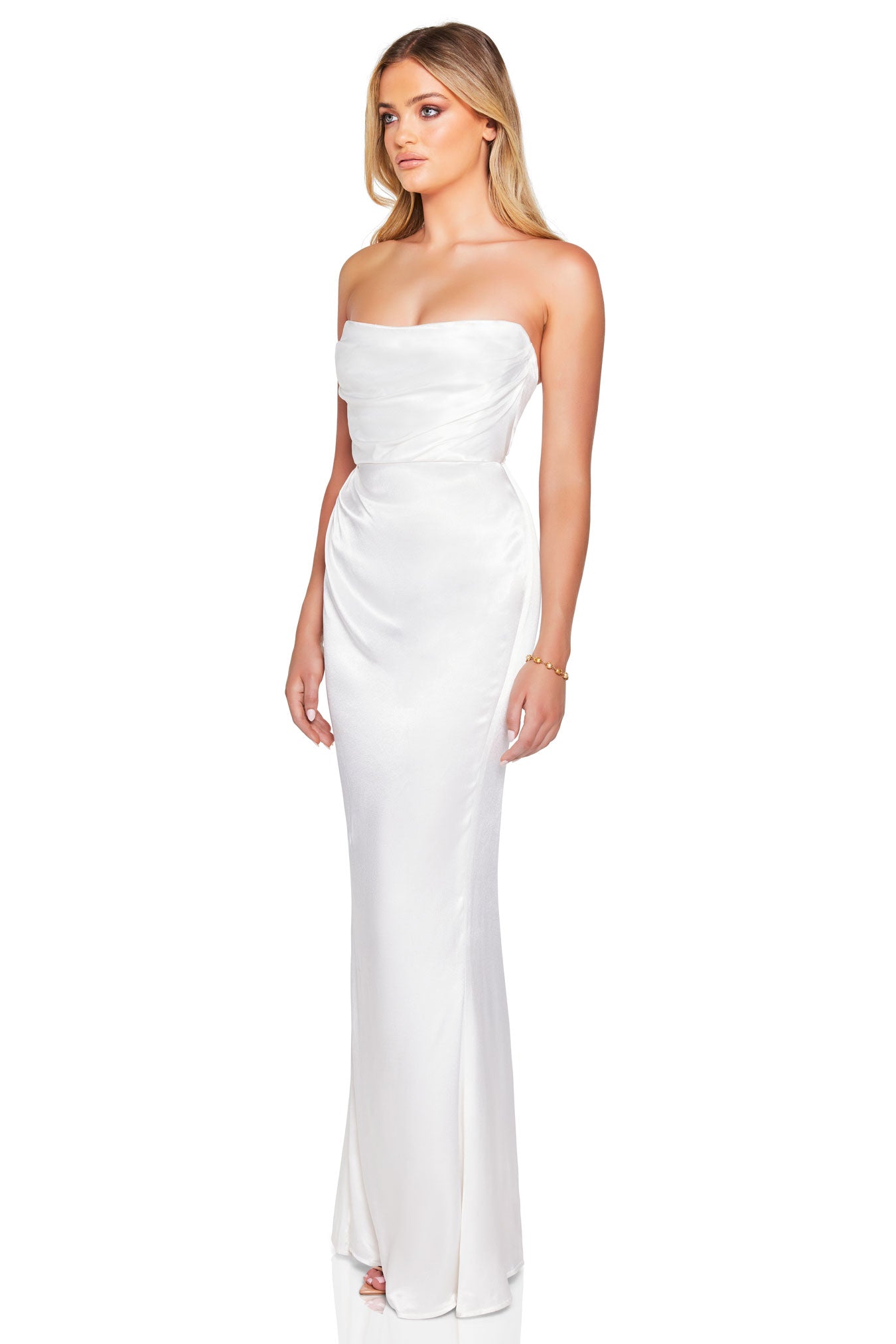 Nookie Emelie Strapless Gown - White - SHOPJAUS - JAUS