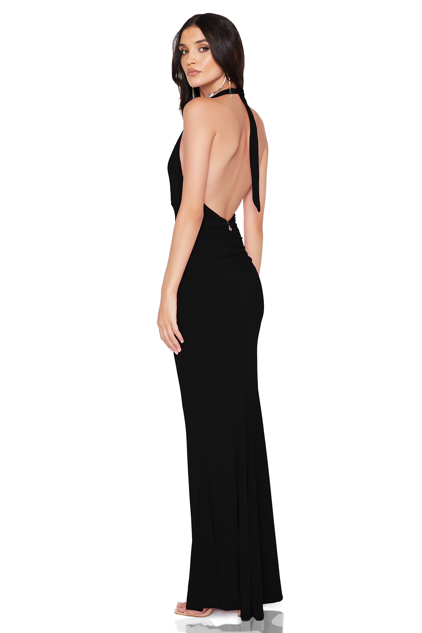 Nookie Illegal Side Split Gown - Black - SHOPJAUS - JAUS