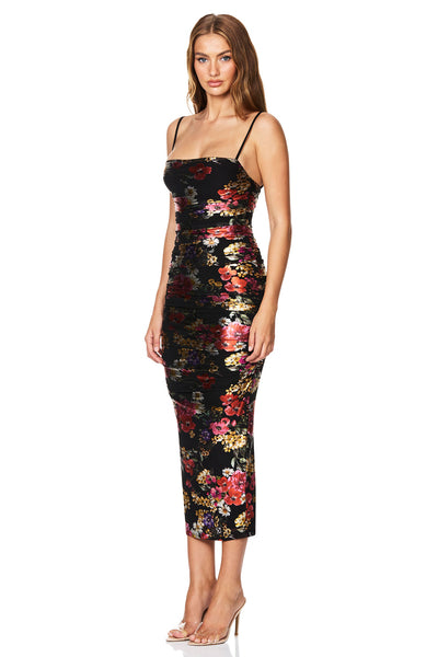 Nookie Electric Floral Midi Dress - Floral