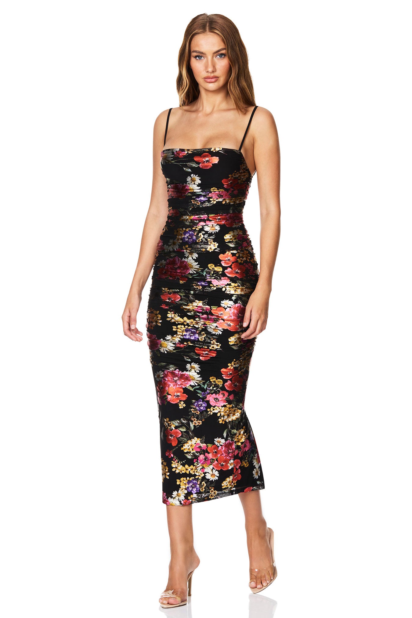 Nookie Electric Floral Midi Dress - Floral