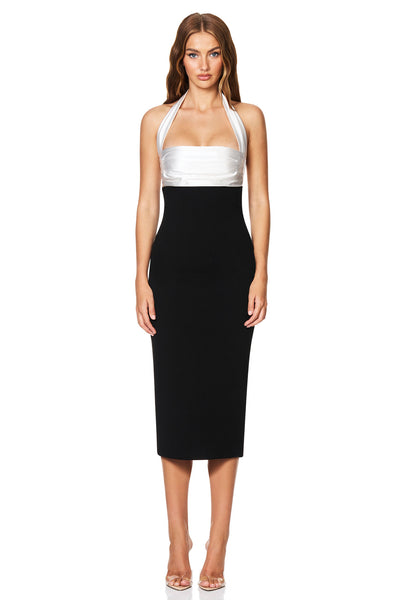 Nookie Renaissance Midi Dress - Ivory/Black