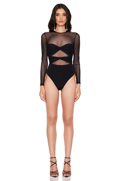 Nookie Intrigue Bodysuit - Black - SHOPJAUS - JAUS