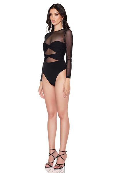 Nookie Intrigue Bodysuit - Black - SHOPJAUS - JAUS